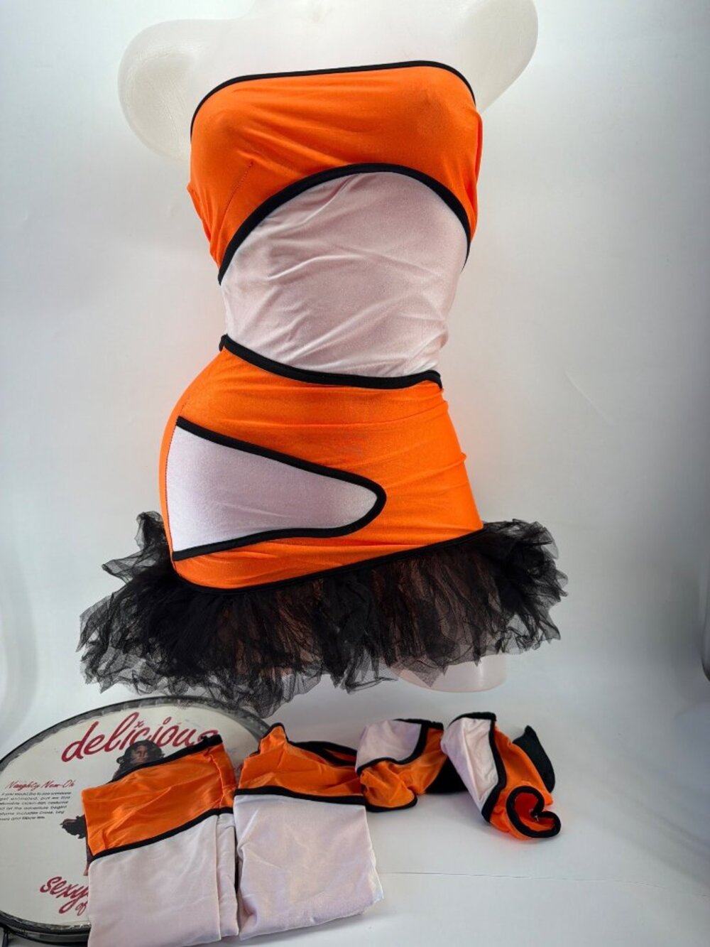 Sexy Womens Nemo Cosplay Costume Naughty Nem-Oh Dress Set Size Medium/Large - Picture 9 of 12